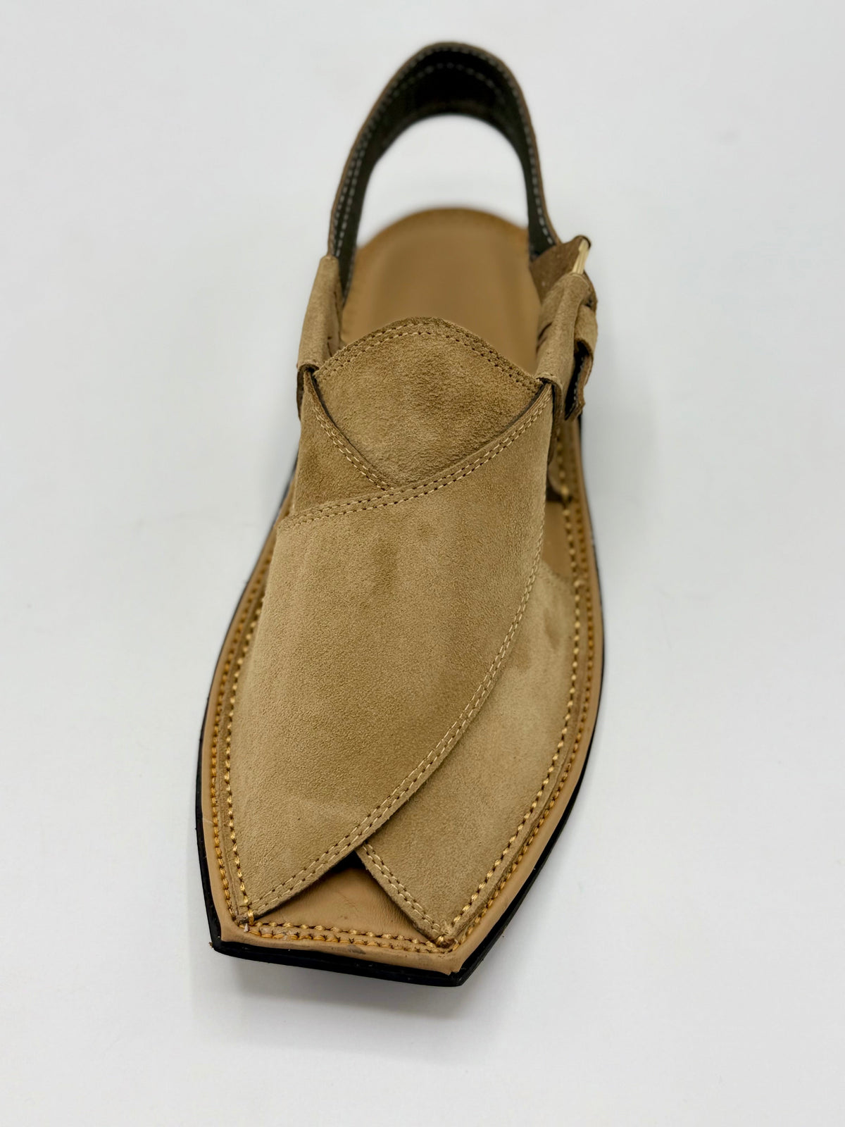 T-Shape Suede Camel