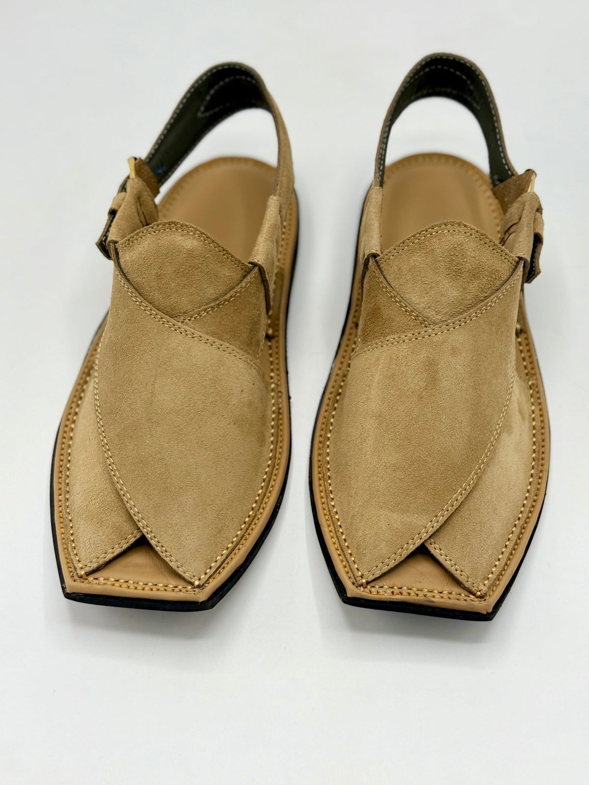 T-Shape Suede Camel