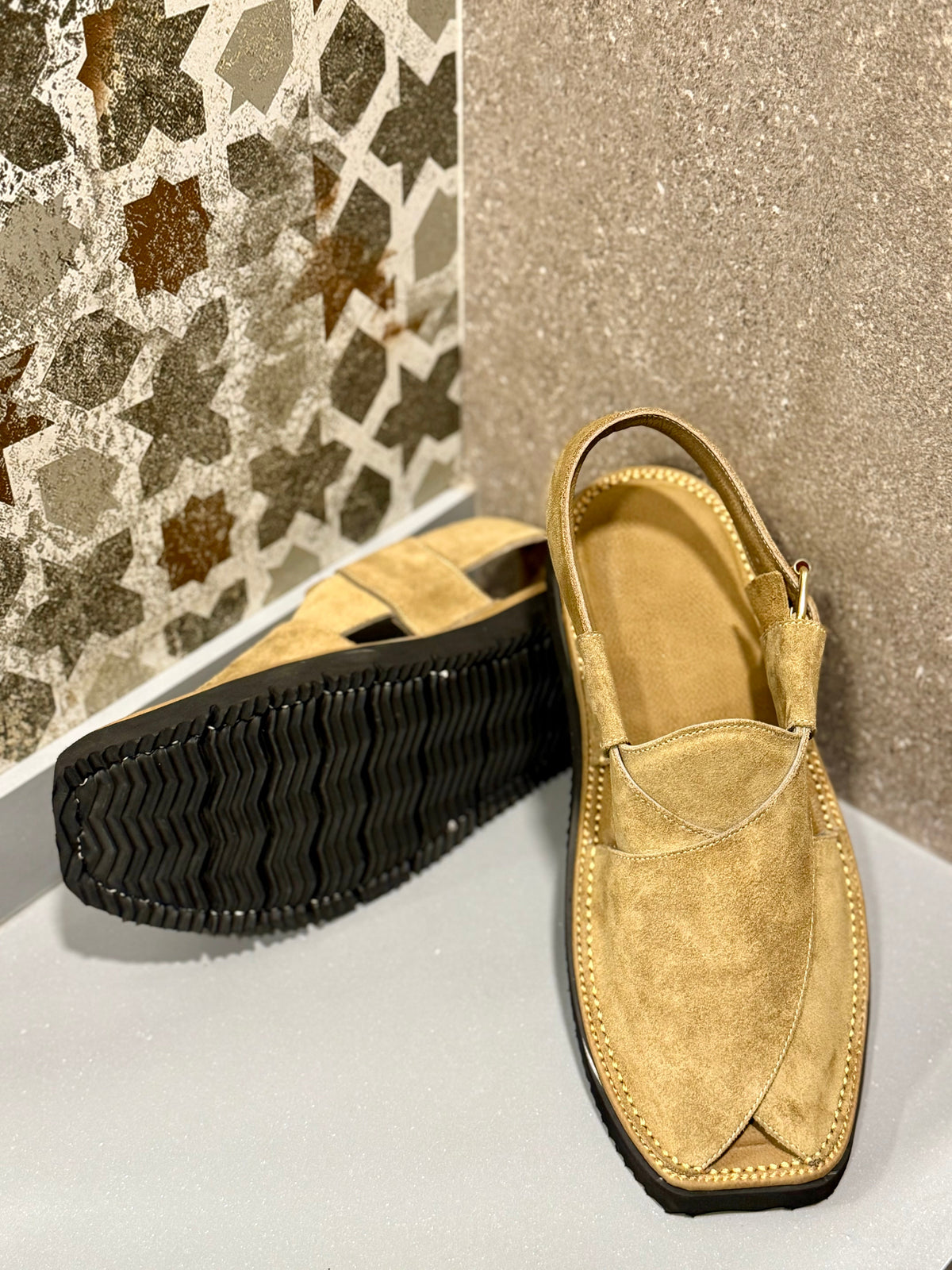 Air Kaptan Suede Camel (Medicated Sole)