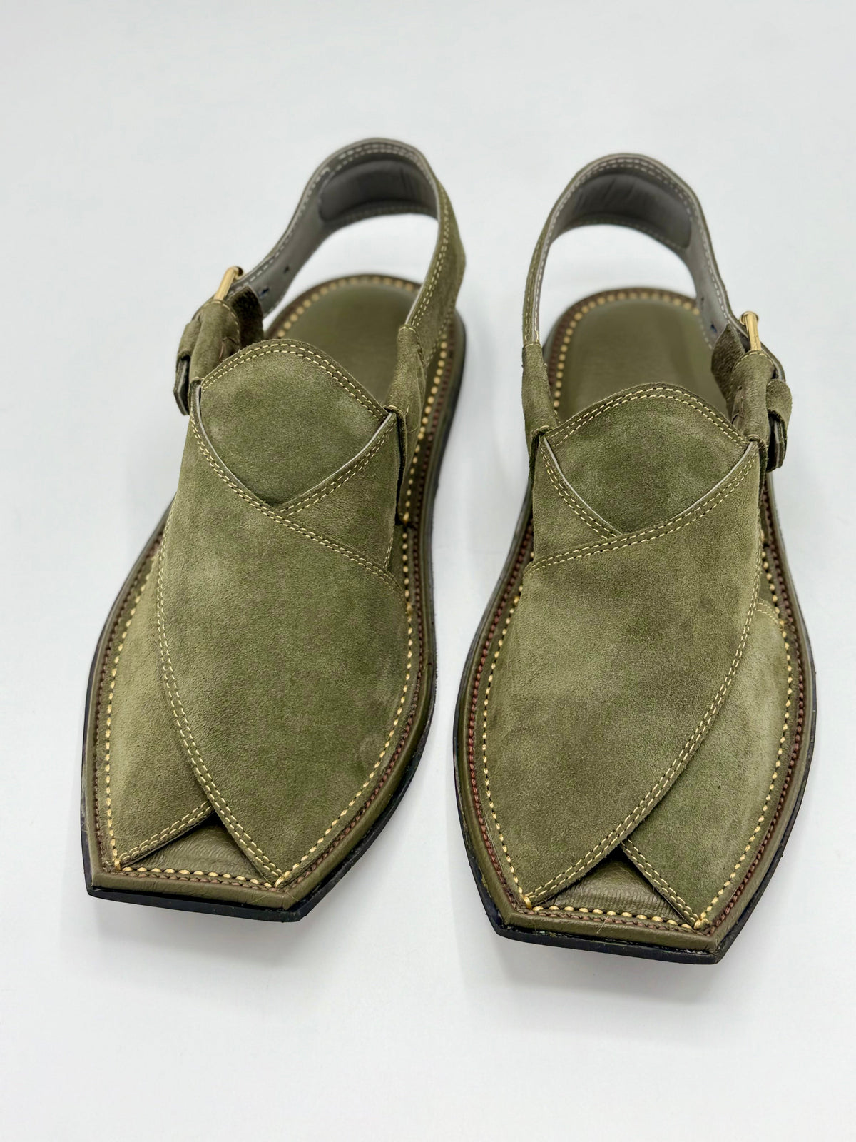 T-Shape Suede Green