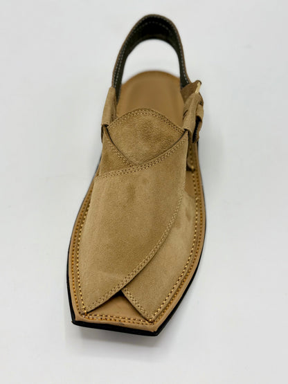 T-Shape Suede Camel