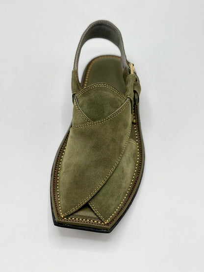 T-Shape Suede Green